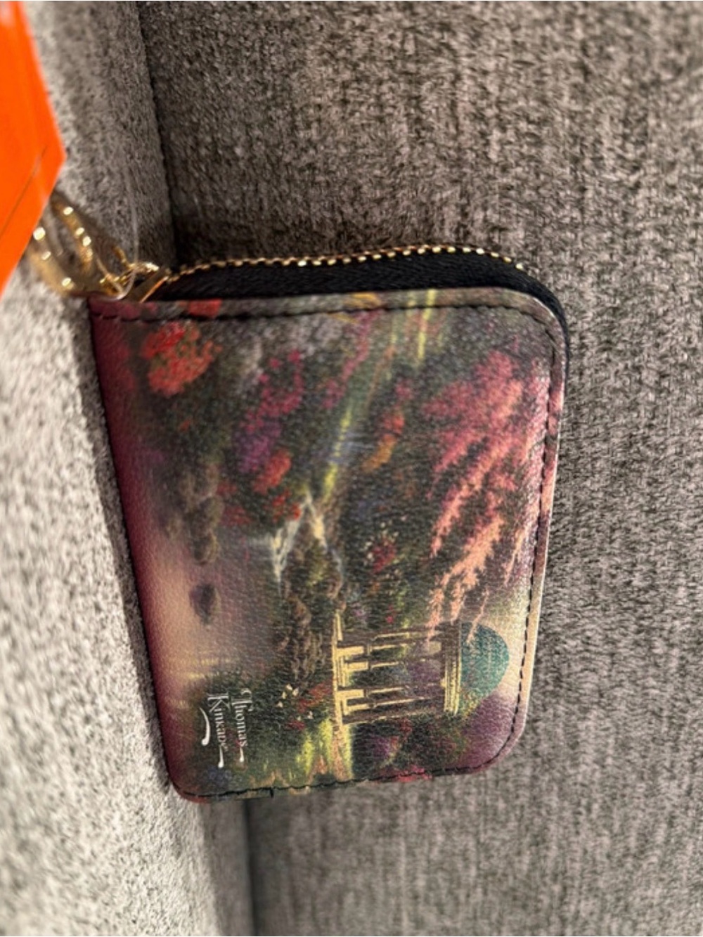 Thomas Kinkade Garden Pavilion Zip Wallet - Pink, Green, Blue